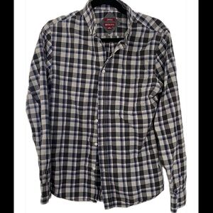 Merona Men’s Long Sleeve Plaid Button Down Shirt